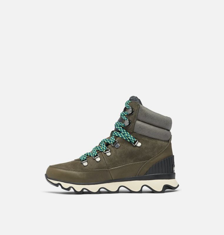 Womens Lace-Up Boots Deep Green - Sorel Kinetic™ Conquest Low - 062-SNMJRT